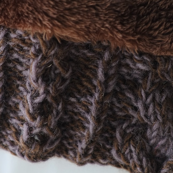 生態毛抓絨套頭衫 (21w-18) 深棕色 第9張的照片