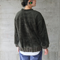 最後一個！生態毛抓絨套頭衫 (21w-18) 苔蘚綠 第6張的照片