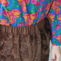 環保抓絨喇叭褲（21w-19）深棕色 第8張的照片