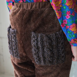 環保抓絨喇叭褲（21w-19）深棕色 第9張的照片