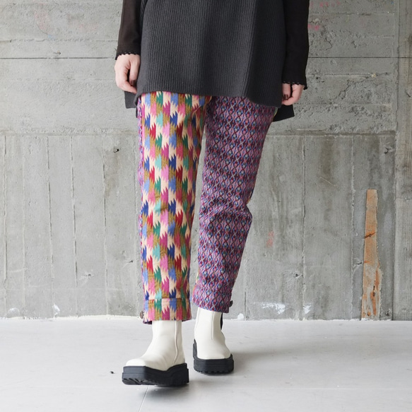 80s 90s gant　マルチカラー　クレイジーパターン　スラックス　パンツ 80s 90s gant マルチカラー クレイジーパターン スラックス