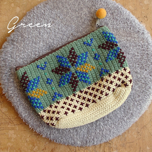 ノルディック柄ニットポーチ（19w-019）グリーン ポーチ Hammock 通販
