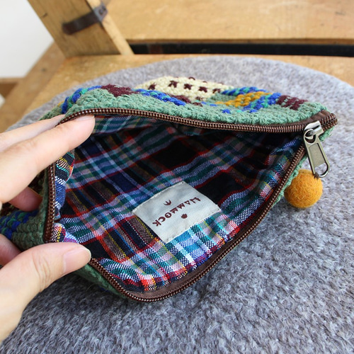 ノルディック柄ニットポーチ（19w-019）グリーン ポーチ Hammock 通販