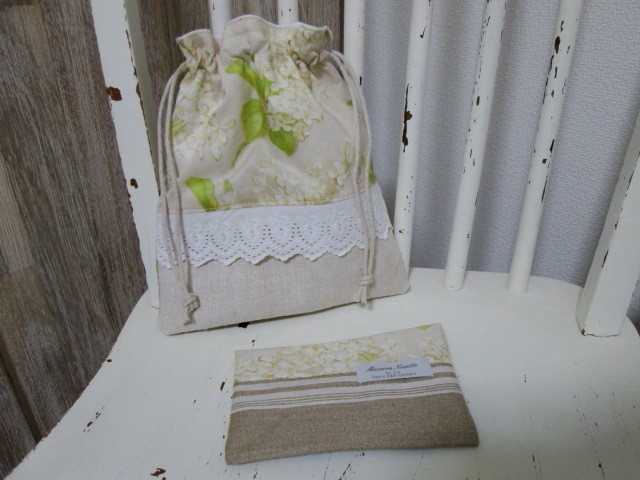 リバティ　ArchiveLilac　アーカイブライラックの巾着ポーチセット