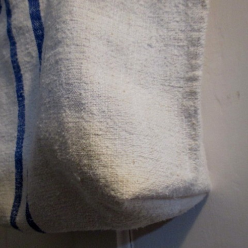 アンティークホームスパンハンガリアンリネン ブルーラインと