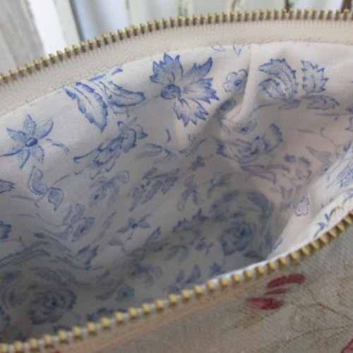 19世紀花柄ファブリック　コットン　フランスアンティーク　布地　ハンドメイド フランス製 アンティークコットン ピコタージュ 19世紀