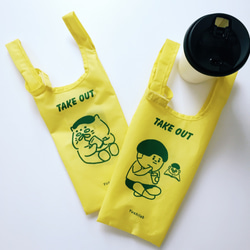 環境保護コンビネーション（外食ショッピングバッグ+飲料バッグ）両面印刷/傑太五郎 3枚目の画像