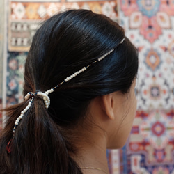 Gypsy beads clip, bohemian clip, boho headpiece, 波希米亞頭飾 第4張的照片