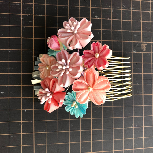 つまみ細工七五三髪飾り(舞桜) かんざし hanahana千華 通販