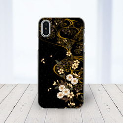 ハンドメイド本牛革携帯ケース（桜柄） ☆手帳型ケース☆鹿桜 iPhoneケース スマホケース iPhone16