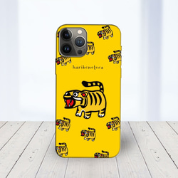 iPhone14 他 Android ほぼ全機種対応 スマホケース ☆張子の虎柄