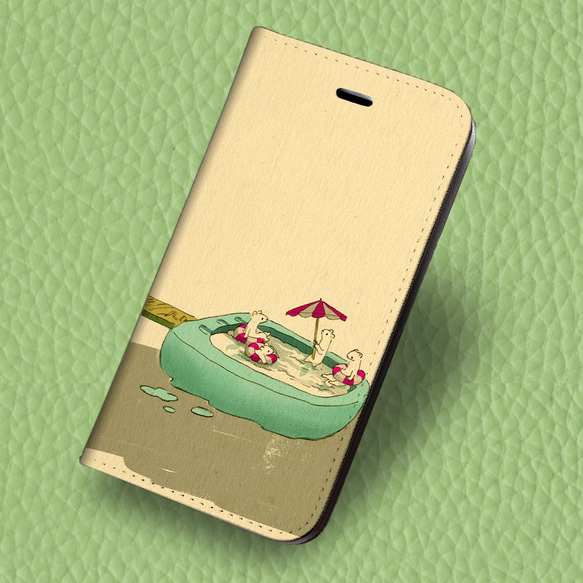 iPhone フラップ無し手帳型ケース坂本奈緒★アイスのプール フェレット 1枚目の画像