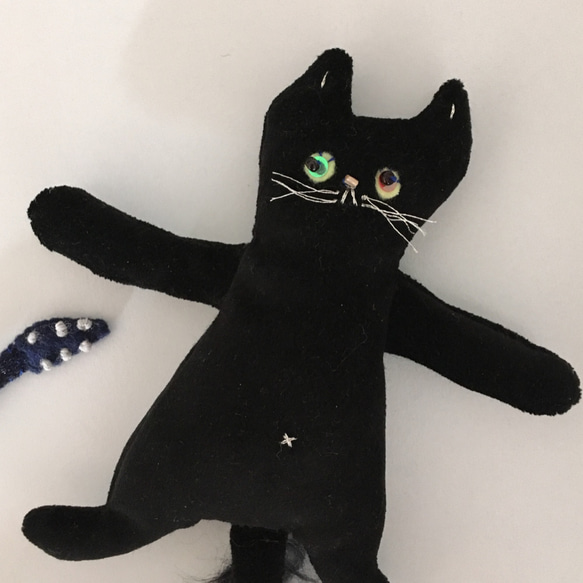 黒猫のAndy ②ギターver.（キーリング付き） 3枚目の画像