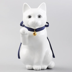 ＜送料無料＞ へそくりの招き猫 壱号白 （ 招き猫 おしゃれ プレゼント かわいい 猫 ） 3枚目の画像