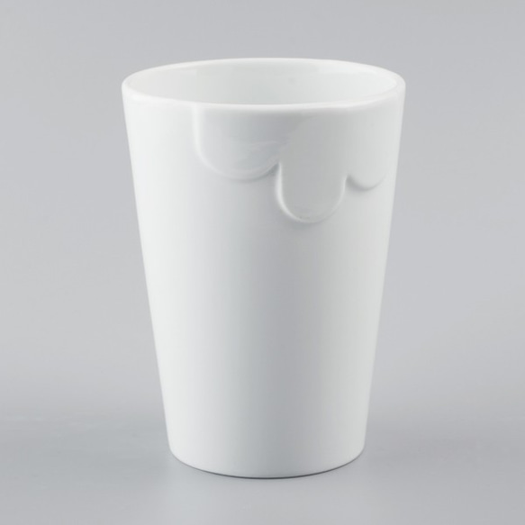 ＜送料無料＞ドロリのコップ / Dorori Cup （ グラス マグカップ ホワイト コーヒー カフェ 陶器 白 ） 2枚目の画像