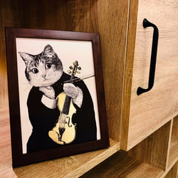【古典音樂貓肖像畫】小提琴 | 古典音樂 | Music Gift | 音樂禮品 第2張的照片