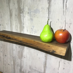 鉄刀木 一枚板ウォールシェルフ 棚受け 棚板 ver.1 壁掛けラック
