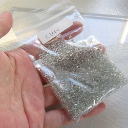 ＊お得な40g入り＊ ガラスカレット クリア ガラス粒 レジン封入 ネイルなどにどうぞ SEED007 4枚目の画像
