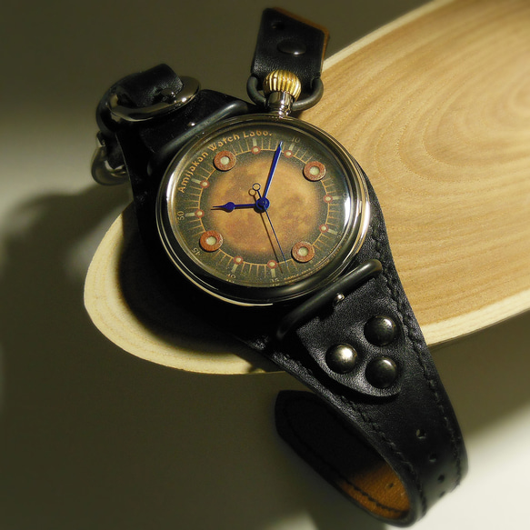 腕時計「月影」TYPE-04 / AGING GREEN 3枚目の画像