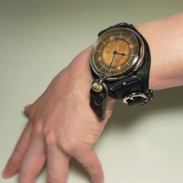 腕時計「月影」TYPE-04 / AGING GREEN 5枚目の画像