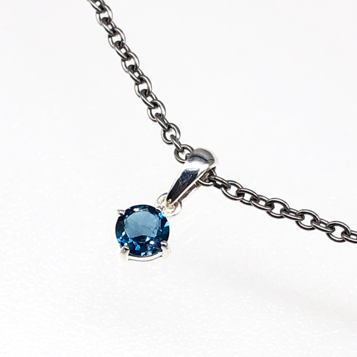 ☆新作☆天然石 ロンドンブルートパーズ シルバー925 プルメリア  