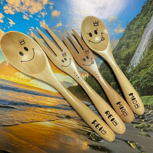 スプーン*名入れ*ウッドバーニング*baby*kids*family スプーン*名入れ*ウッドバーニング*baby*kids*family