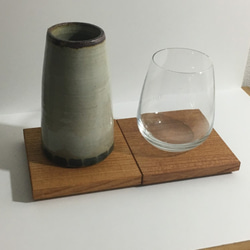 天然無垢材　欅（ケヤキ）材使用の木製コースター、花瓶敷き 7枚目の画像