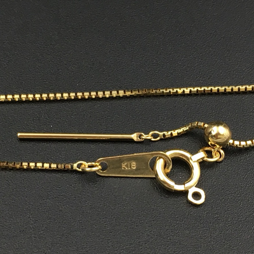 k18 18金♪ベネチアンチェーン ネックレス♪♪ビーズが通せる