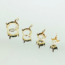 K18 18金 空枠 ラウンド6mm ペンダント空枠『日本製』 ネックレス