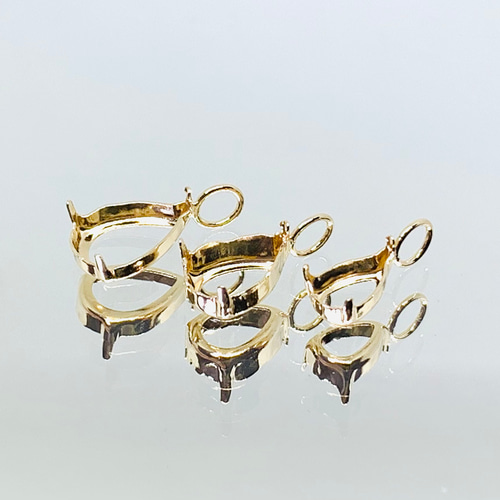 K18 18金 空枠 ペアシェイプ4×6mm ペンダント空枠 ネックレス