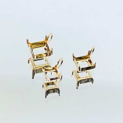 K18 18金 空枠 スクエア6mm ペンダント空枠『日本製』 金具 K18 18金 空枠 スクエア6mm ペンダント空枠『日本製』 金具