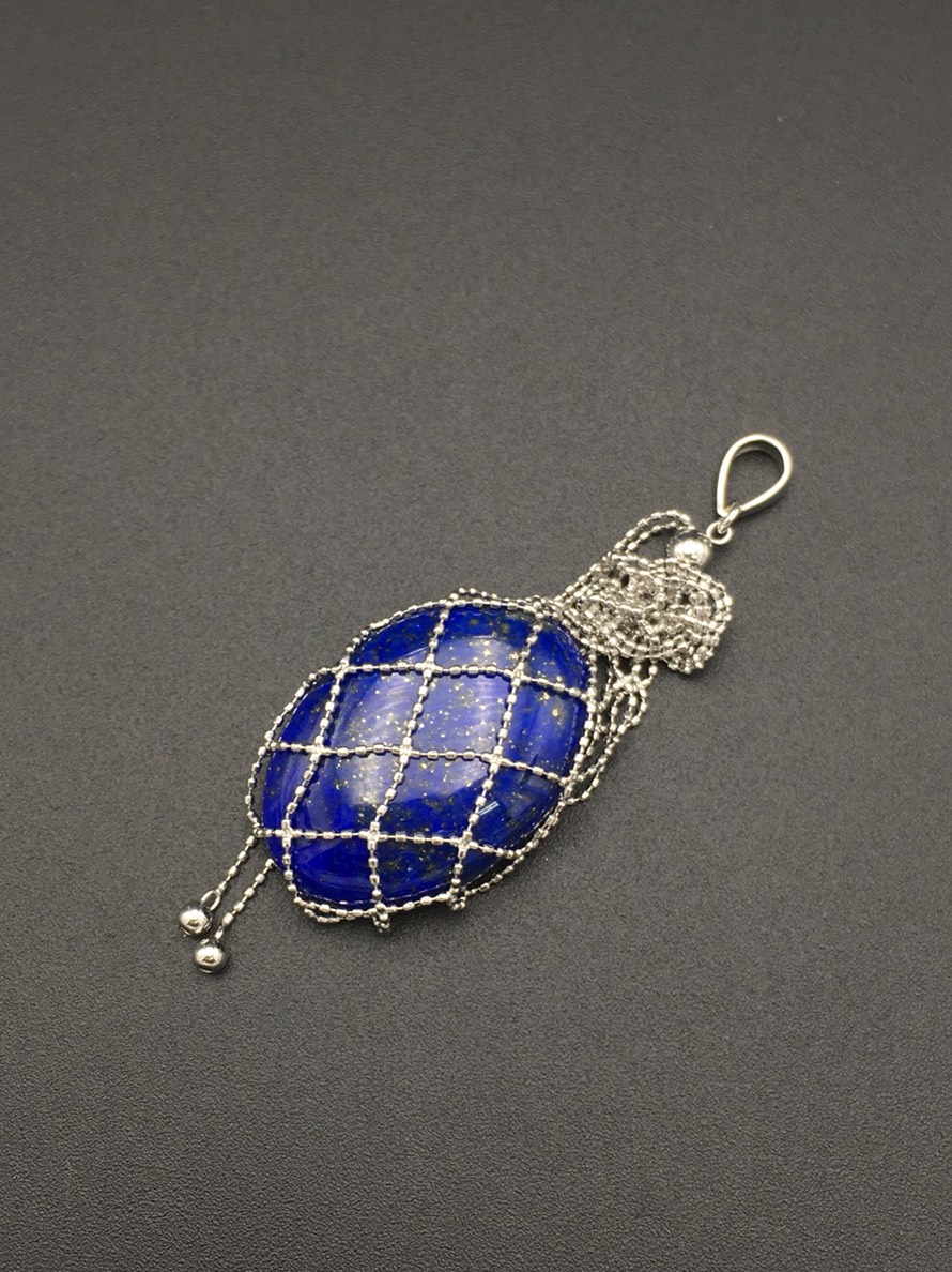 18金 ネックレス 巾着袋 ♪ ルース、ビーズを入れ替え可能18kポーチLサイズ