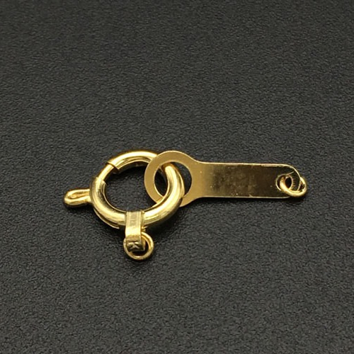 k18 18金イエローゴールド 引き輪&板プレート 金具セット 留め具