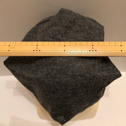 圧縮ウールのおしゃれベレー帽（ダークグレー） 6枚目の画像