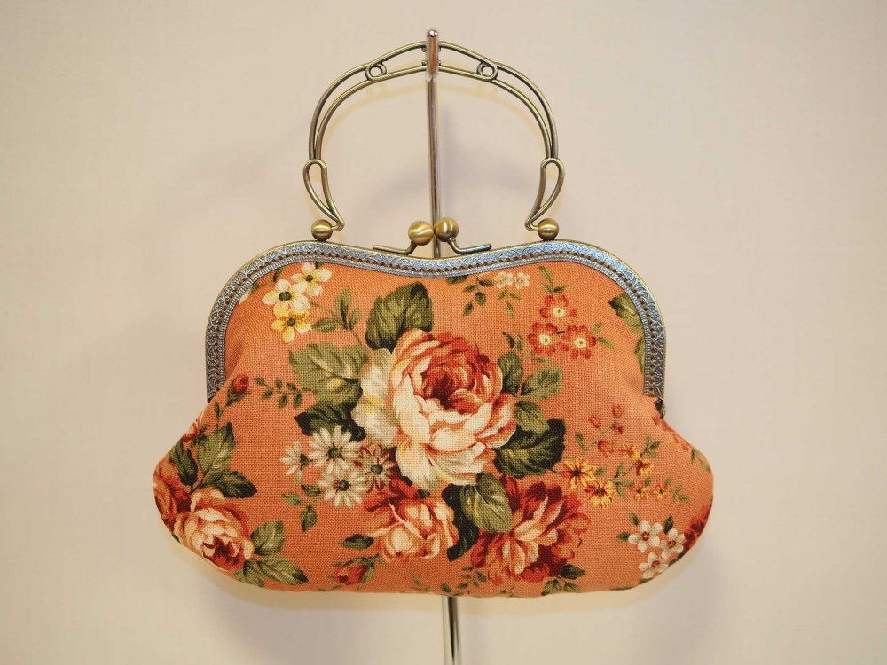 オールドローズプリントのパーティーバッグ　3Wayタイプ（ピンク）