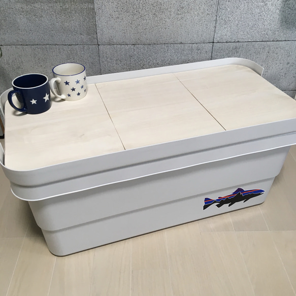 無印良品 頑丈収納ボックス・特大☆天板☆材質：桐 ローテーブル