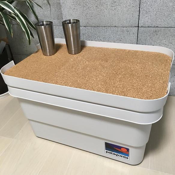無印良品 頑丈収納ボックス・大☆天板☆材質：osb合板 コルク その他