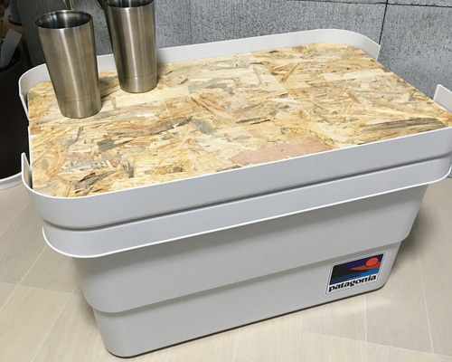 頑丈収納ボックス(大・小セット)専用 テーブル天板 未塗装 DIYベース 0_6df4914209301d495227f485f07f