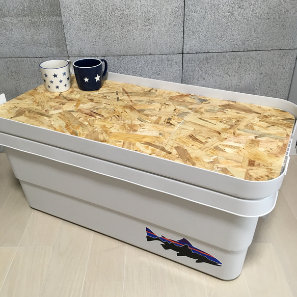 無印良品 頑丈収納ボックス・特大☆天板☆材質：osb合板 ロー
