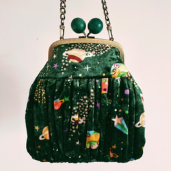 【興漢華麗】オリジナル手作り星空テーマかわいいレトロ小木玉口金袋孤児 1枚目の画像