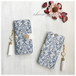 帶鏡子 [iPhone / 其他] Damask Blue Grey with Original Initial Strap 筆 第2張的照片