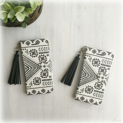 [IPhone / Galaxy] Ortega Monotone with BIG Tassel Notebook Type 第1張的照片