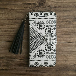 [IPhone / Galaxy] Ortega Monotone with BIG Tassel Notebook Type 第2張的照片