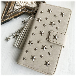 [Iphone/xperia/galaxy/Android] Star studs greige with Charm note 第2張的照片