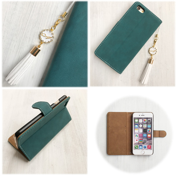 [IPhone / xperia] AN Simple Suede Mint Antique with Initial Stra 第2張的照片
