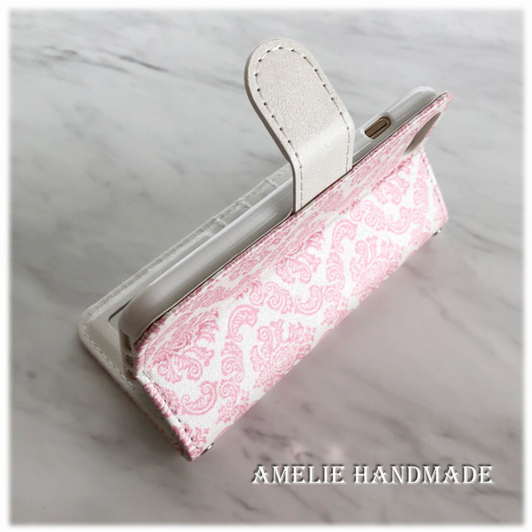 SALE! With mirror [iPhone] Damask Pink with original initial str 第3張的照片