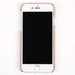 3色展開 バックカバー　スマイルエンボスレザー（ニコちゃん型押し）　スマホケース　iphoneケース 8枚目の画像