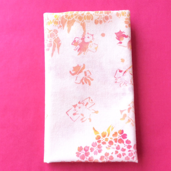 手工染色毛巾“Sakura Nekomata Snow” 第2張的照片