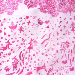 手工染色毛巾“櫻花女巫” 第1張的照片