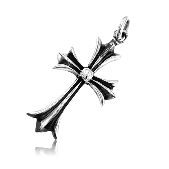 シルバー925 ハンドメイド ヘッド シンプル 十字架 925刻印